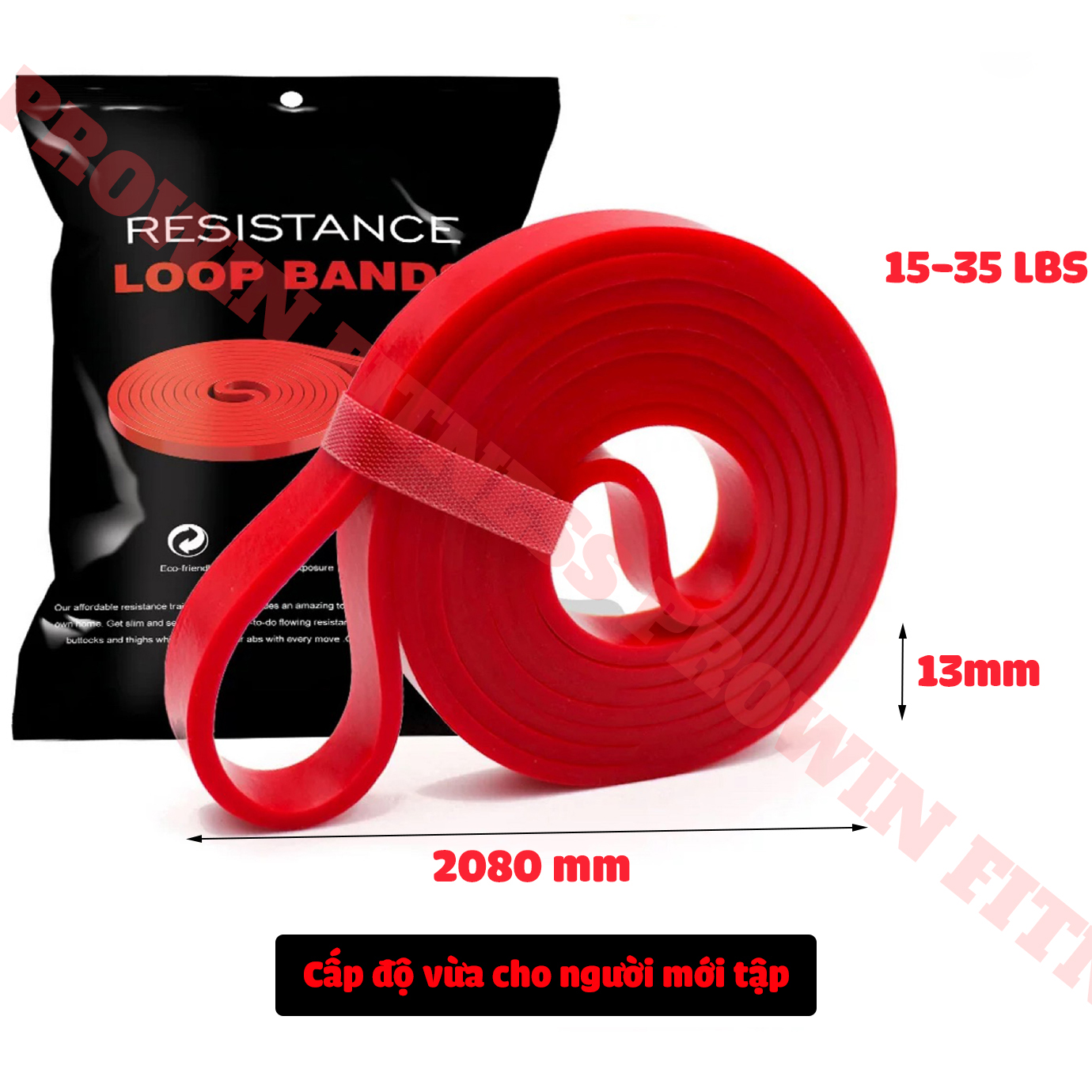 Mô tả Dây kháng lực Power band Prowin Fitness hỗ trợ tập gym, yoga, kéo xà - 3