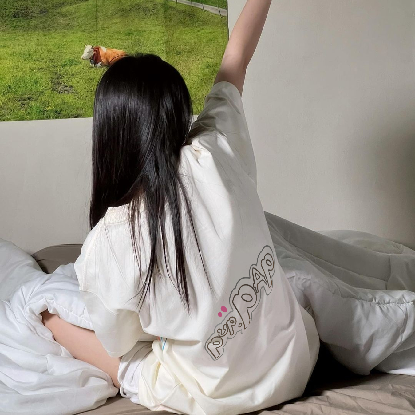 Mô tả Áo thun NELLY Cotton 260gsm Premium - Puppap Dễ Thương Tay Lỡ Form Rộng Nam Nữ - 2
