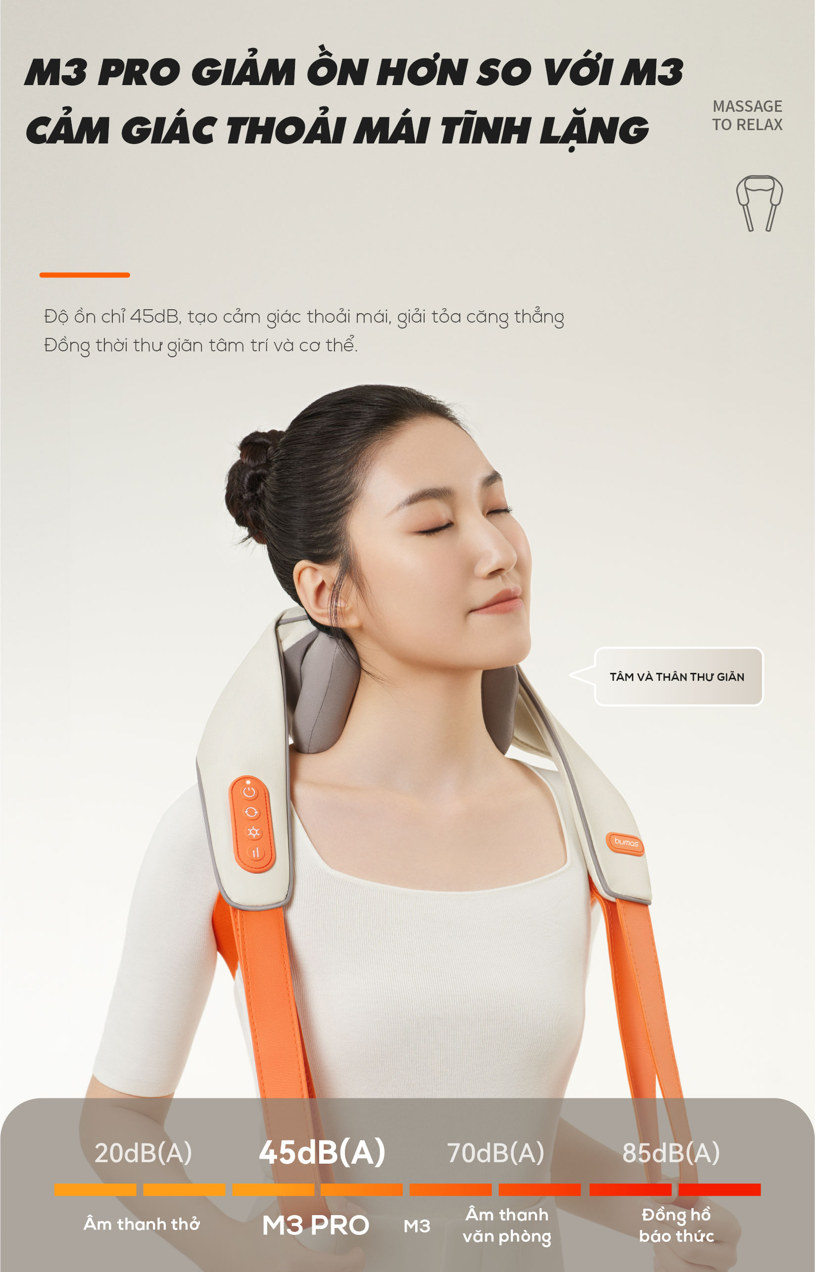 Mô tả Máy Massage Cổ Vai Gáy BUMAS M3 Pro - Máy Massage Cổ - Mát Xa 8 Điểm Chạm - Quà Tặng Cho Gia Đình - 4
