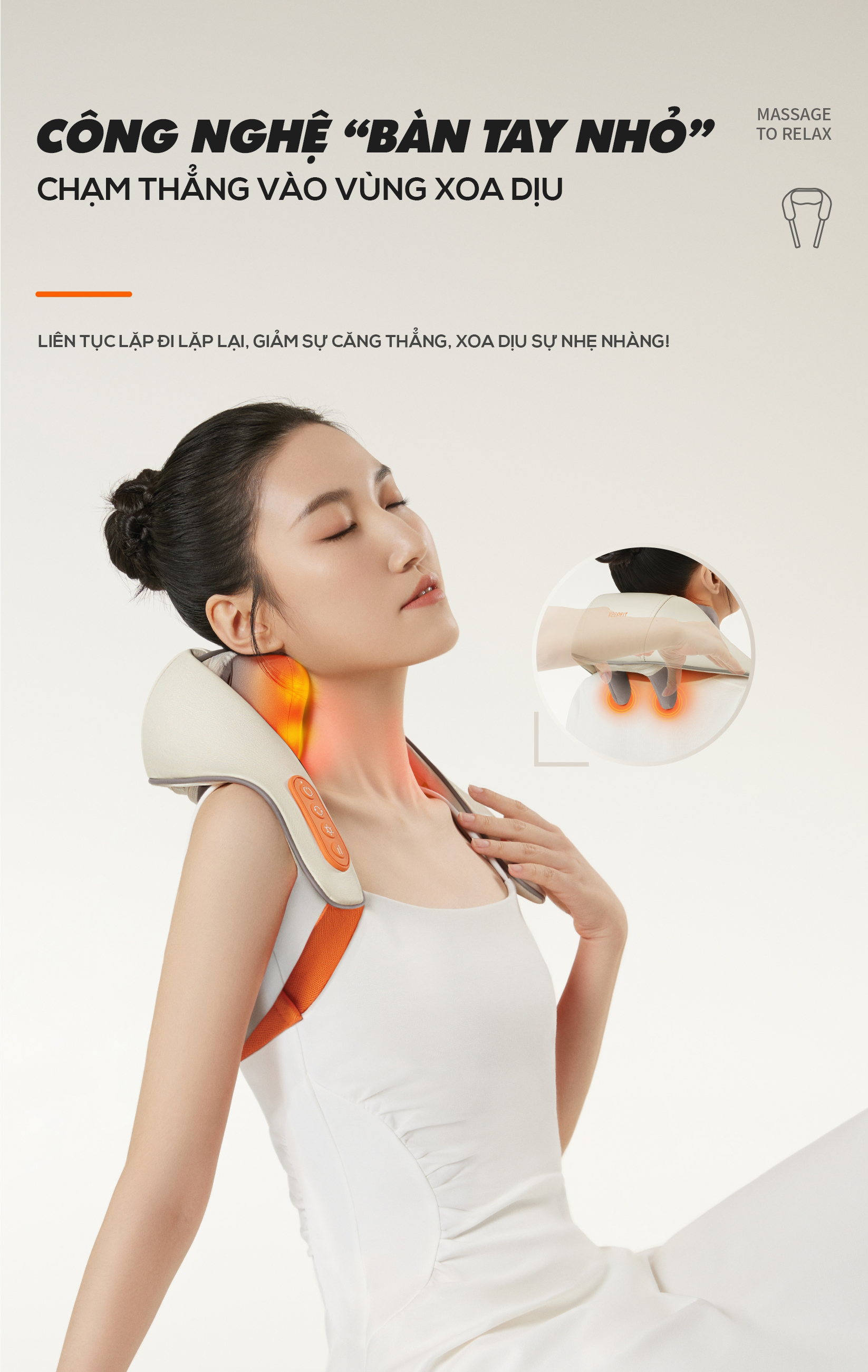 Mô tả Máy Massage Cổ Vai Gáy BUMAS M3 Pro - Máy Massage Cổ - Mát Xa 8 Điểm Chạm - Quà Tặng Cho Gia Đình - 5