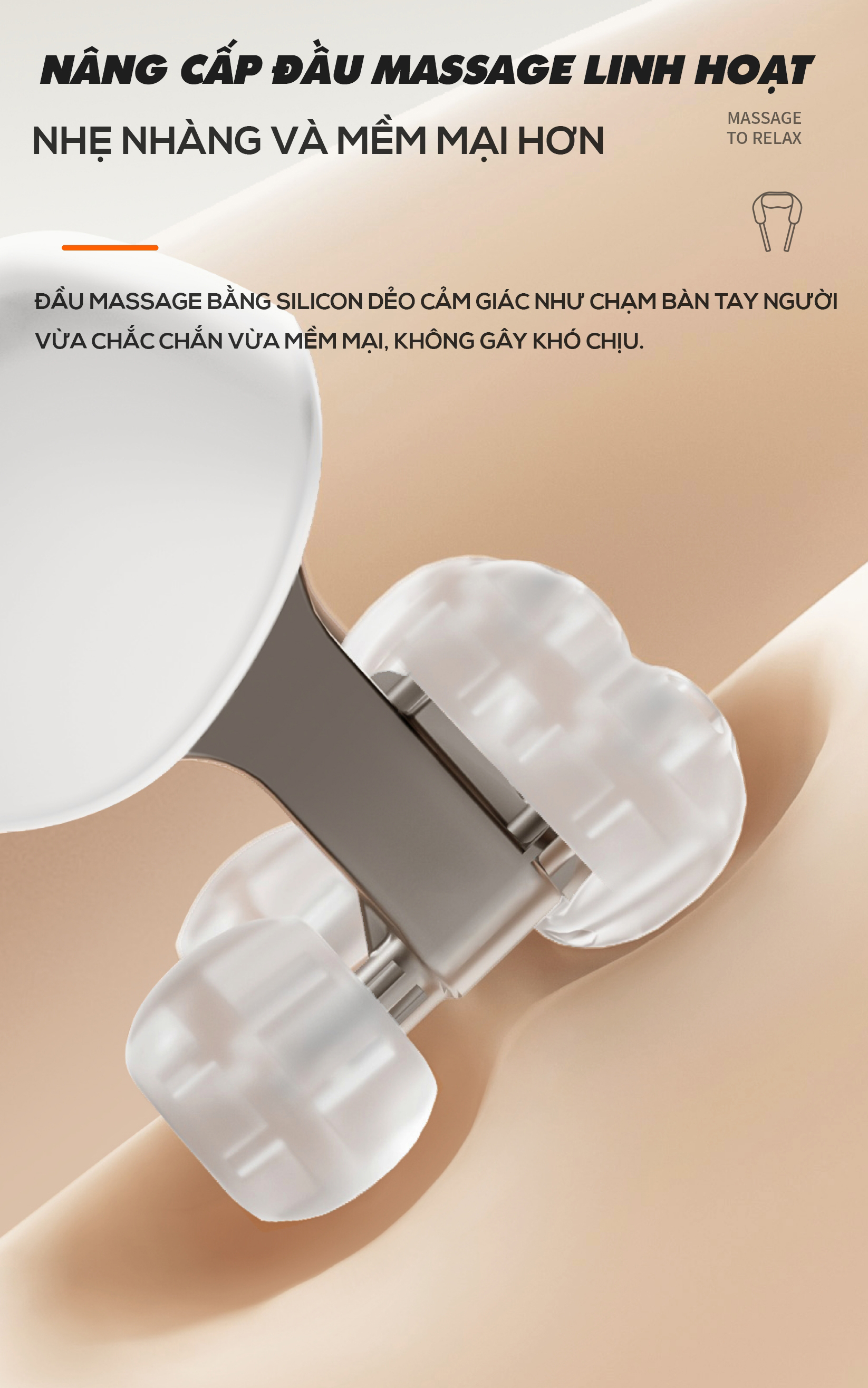 Mô tả Máy Massage Cổ Vai Gáy BUMAS M3 Pro - Máy Massage Cổ - Mát Xa 8 Điểm Chạm - Quà Tặng Cho Gia Đình - 7