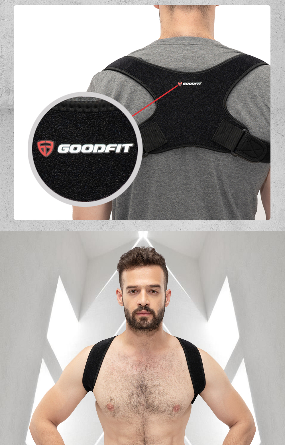 Mô tả Đai chống gù lưng nam, nữ chính hãng GoodFit đai định hình cơ thể chất liệu bền, thoáng khí GF711P - 6