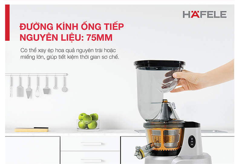 Mô tả Máy ép chậm Hafele họng lớn HS-J42S 535.43.392 - 3
