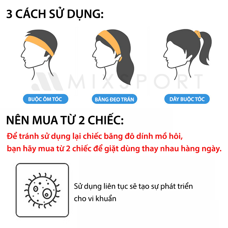 Mô tả Băng Đô Thể Thao Headband AOLIKES Thấm Hút Và Chặn Mồ Hôi Tập Gym, Yoga - 4