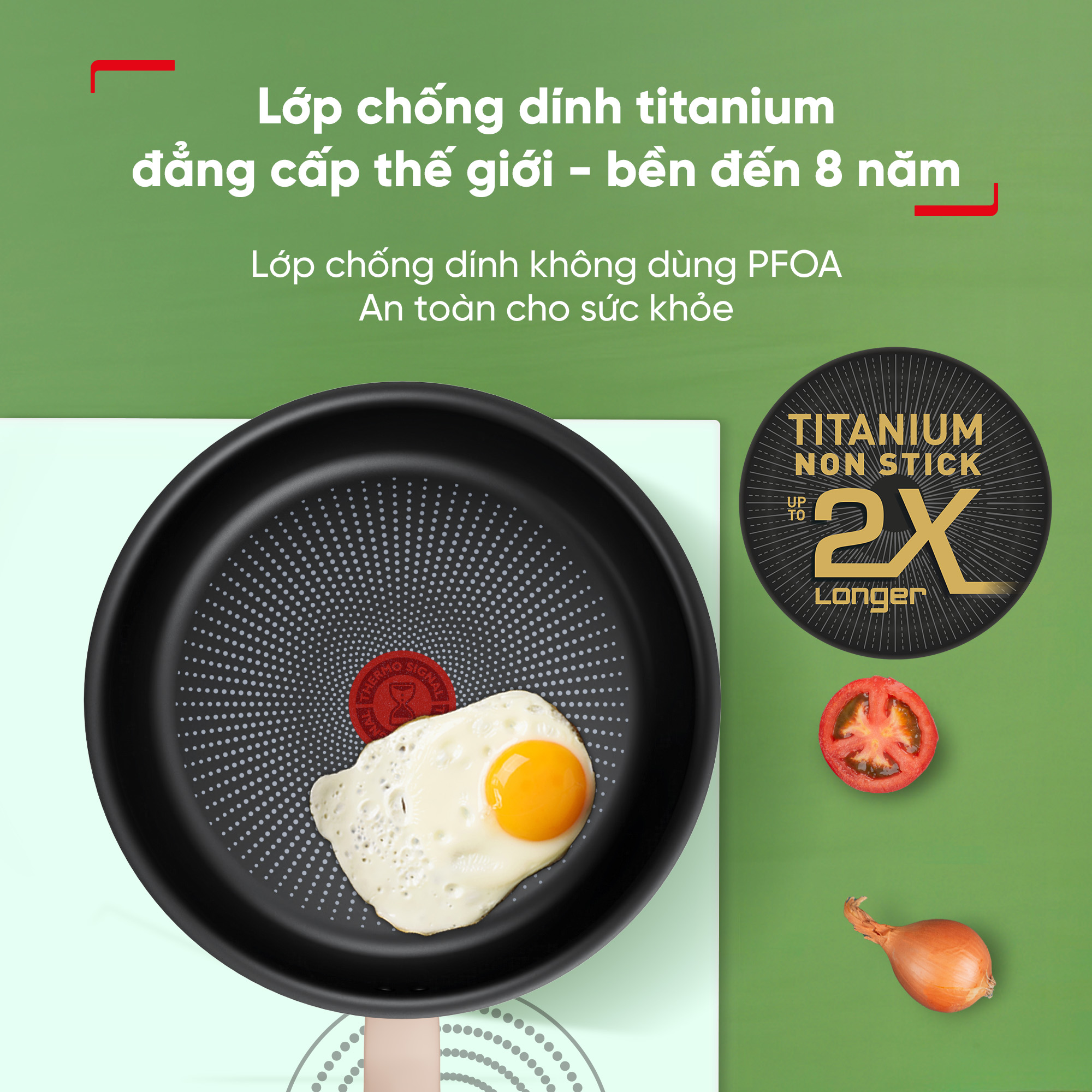 Mô tả Nồi chảo chống dính đáy từ Tefal So Matcha chống dính an toàn - 2