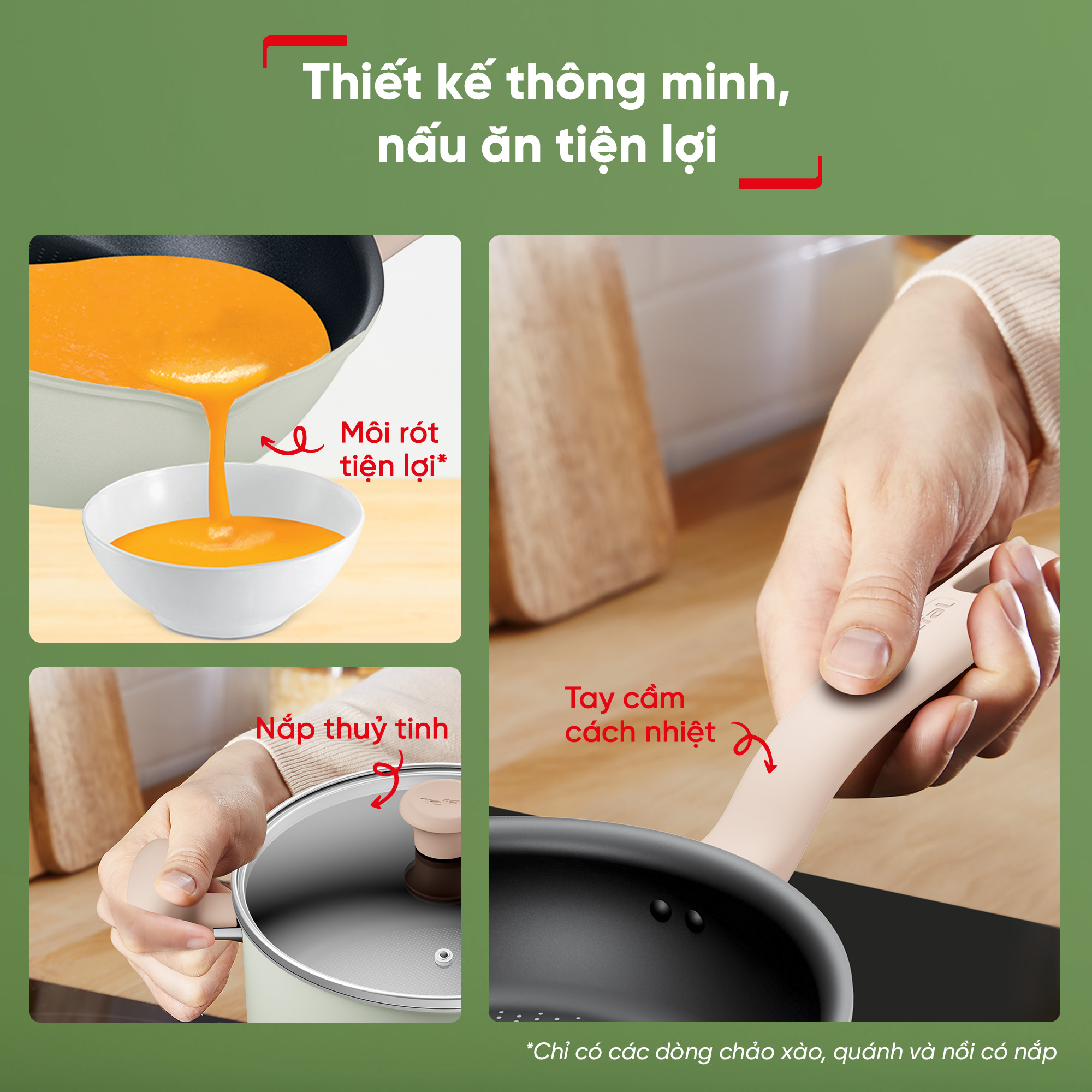 Mô tả Nồi chảo chống dính đáy từ Tefal So Matcha chống dính an toàn - 6