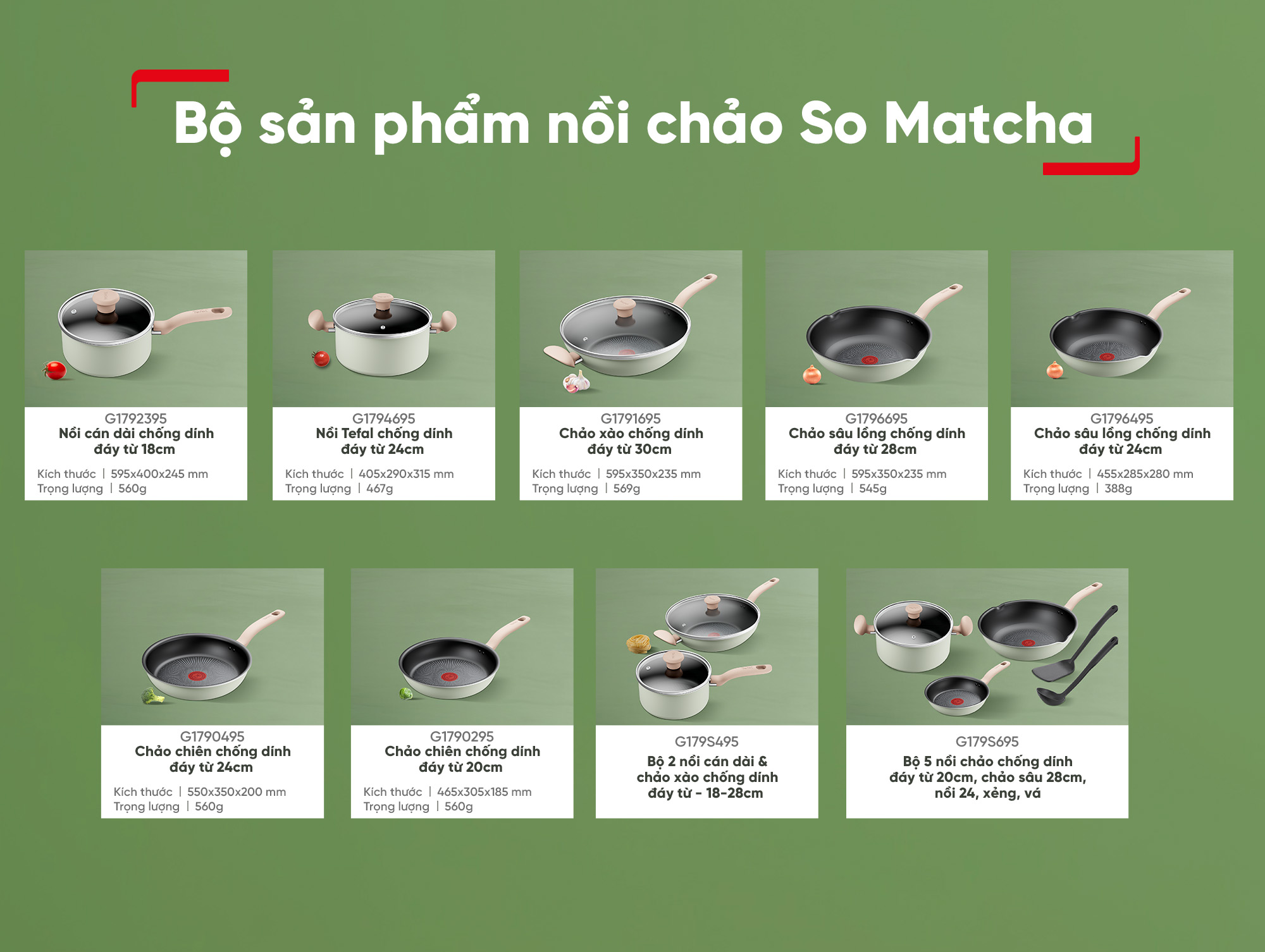 Mô tả Nồi chảo chống dính đáy từ Tefal So Matcha chống dính an toàn - 7