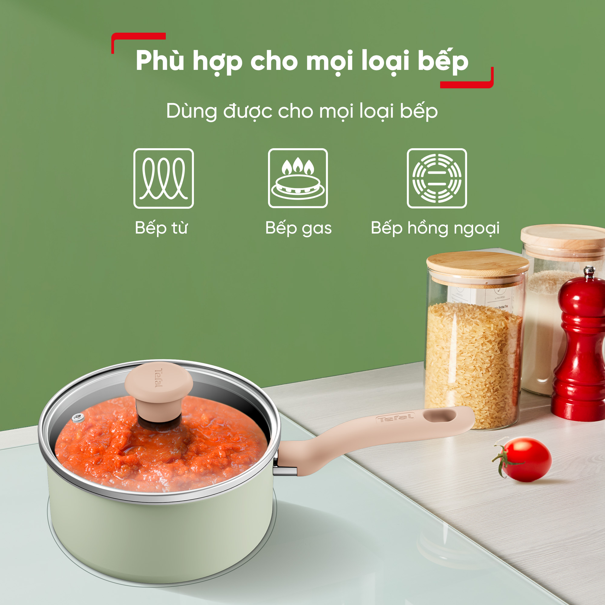 Mô tả Nồi chảo chống dính đáy từ Tefal So Matcha chống dính an toàn - 5