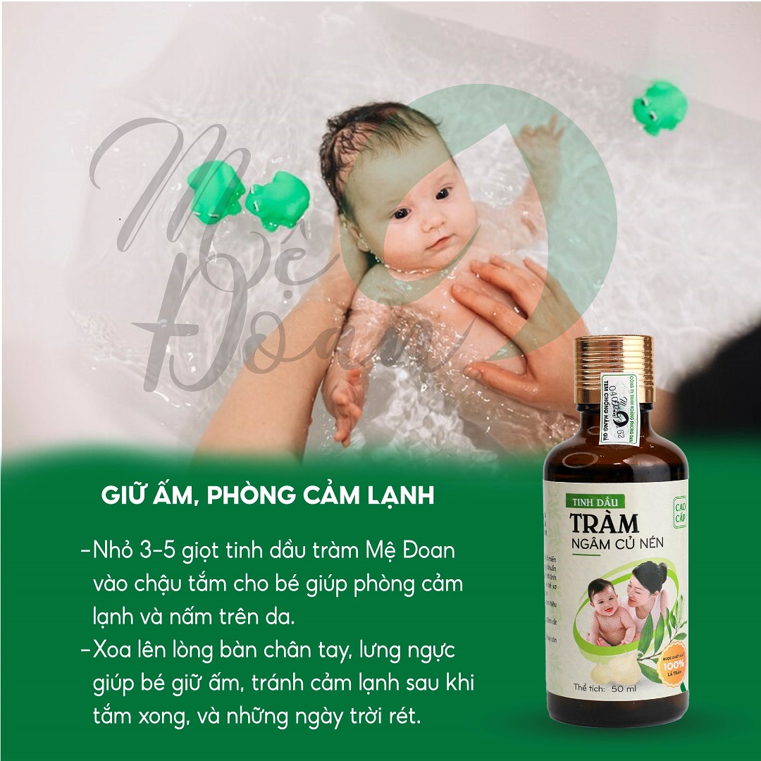 Mô tả Tinh dầu tràm ngâm củ nén Mệ Đoan giữ ấm kháng khuẩn đuổi muỗi giữ ấm 50ml - 6