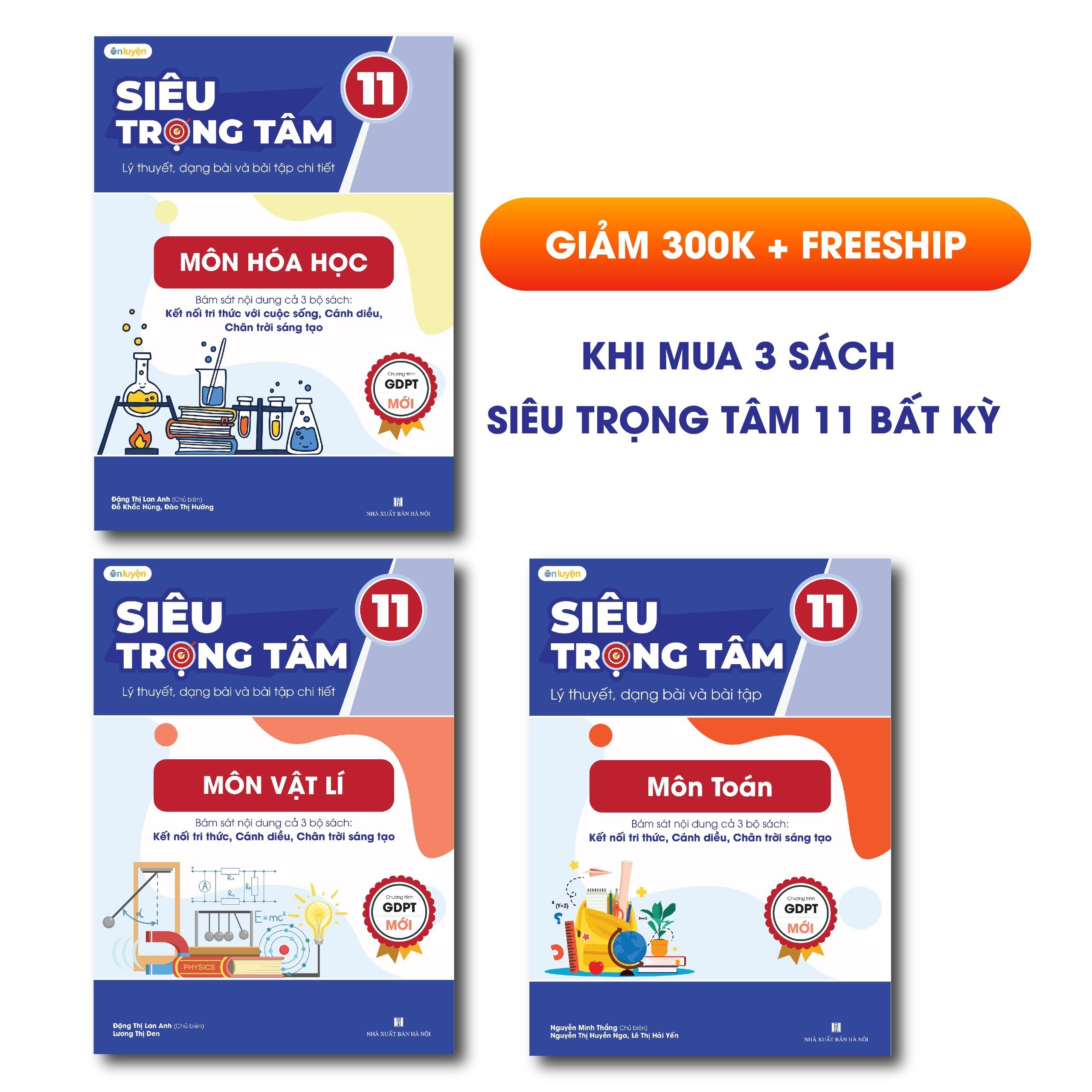 Mô tả Combo 3 Sách Siêu trọng tâm lớp 11 bất kỳ đủ môn Toán, Lí, Hoá, Sinh, Anh, Văn, Sử, Địa, KTPL - 1