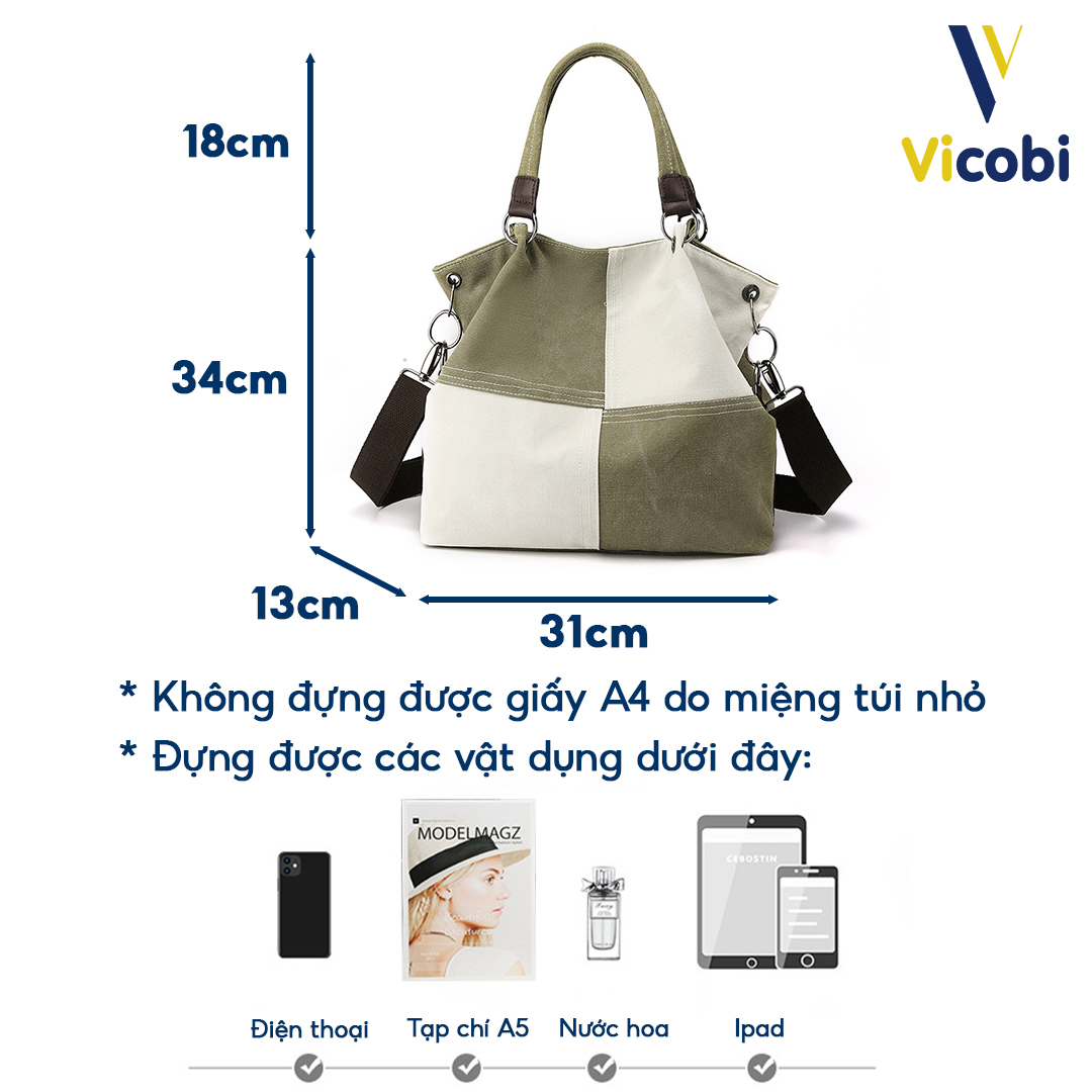 Túi Xách Nữ Canvas Ronan Vicobi CV2