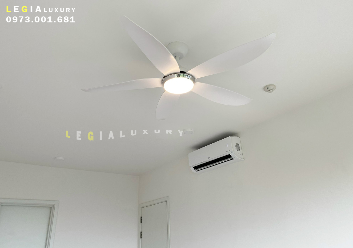 Mô tả Quạt Trần Đẹp | Quạt Trần Đèn Gió Mạnh LGFAN669 | Quạt Trần Chung Cư Cổ Ngắn 25cm - 2