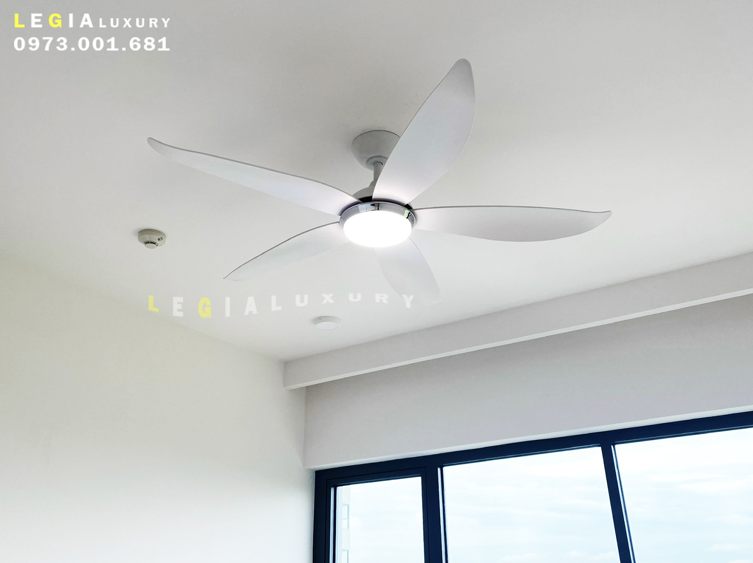 Mô tả Quạt Trần Đẹp | Quạt Trần Đèn Gió Mạnh LGFAN669 | Quạt Trần Chung Cư Cổ Ngắn 25cm - 3