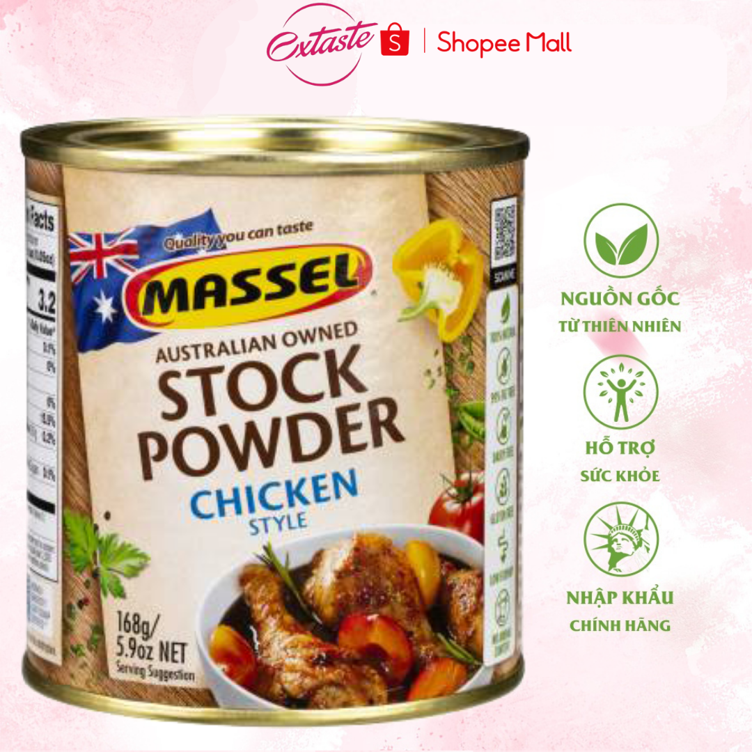 Mô tả Hạt nêm vị gà Massel Premium Stock Powder Chicken Style không bột ngọt 68g - Extaste - 1
