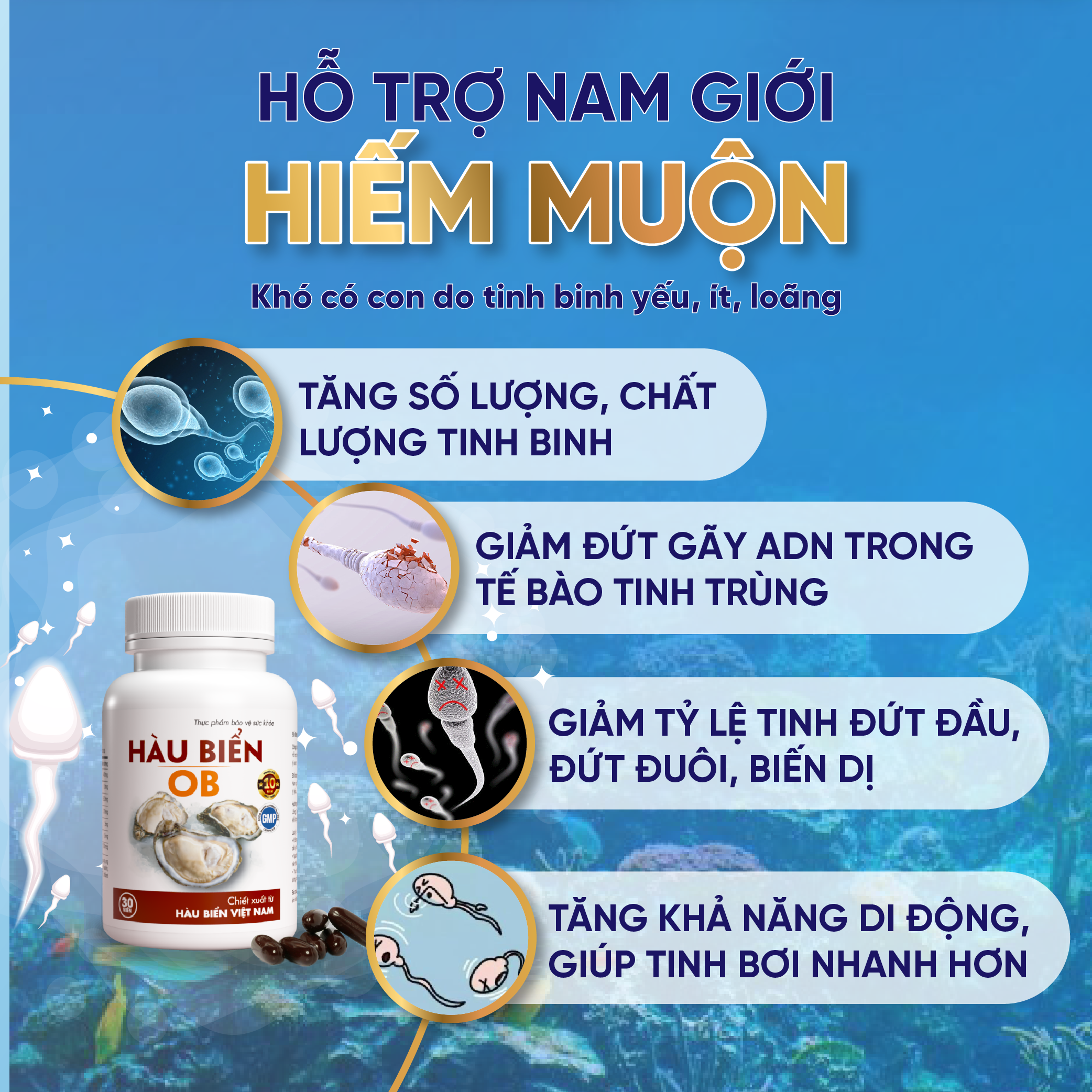 Mô tả Combo 3 Hộp Tinh Chất Hàu OB Tăng Sinh Lý Nam Giới, Chiết Xuất Hàu Oyster (Hộp 30v) - Grow Green AZ - 5