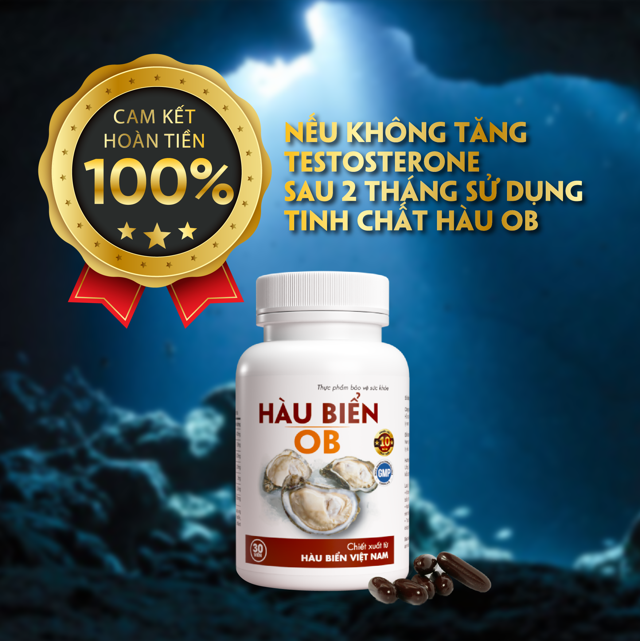 Mô tả Combo 3 Hộp Tinh Chất Hàu OB Tăng Sinh Lý Nam Giới, Chiết Xuất Hàu Oyster (Hộp 30v) - Grow Green AZ - 7
