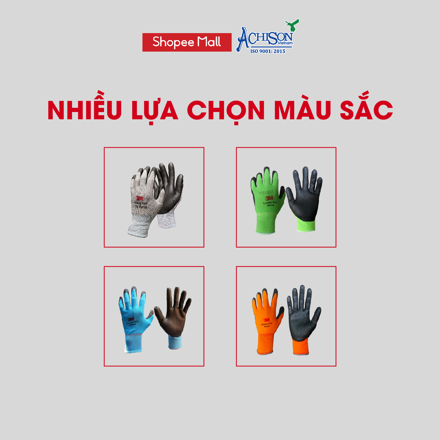 3M Comfort Grip Gloves - Công Ty Cổ Phần ACHISON