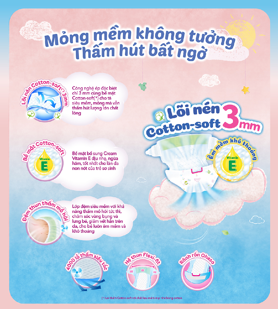 Mô tả Miếng lót sơ sinh Bobby Newborn 2-60 miếng - 1