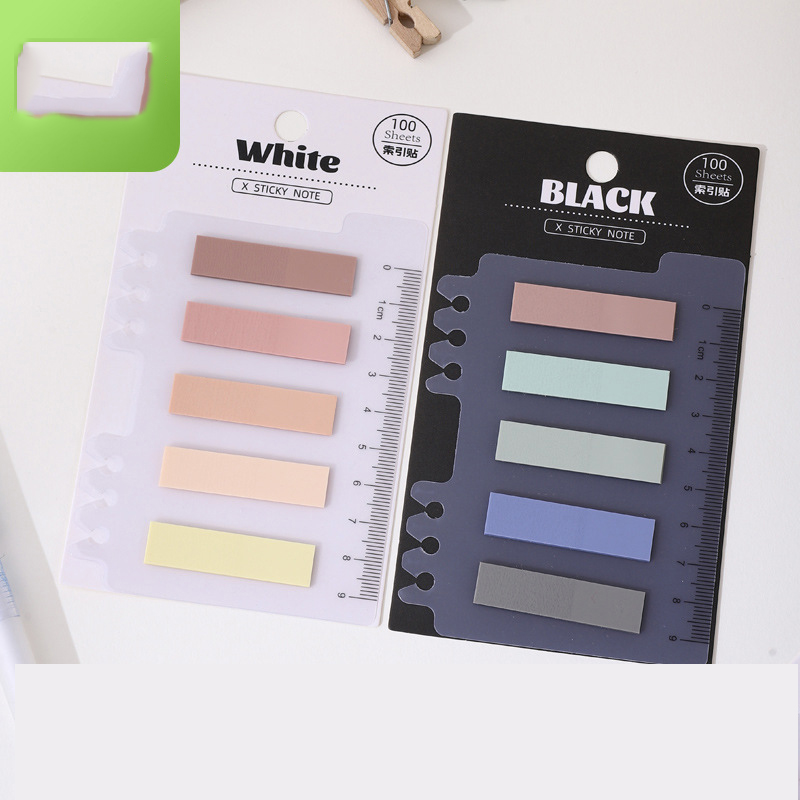 Giấy Note Ghi Chú Sticky Note 5 Màu 100 tờ kèm thước 9cm, giấy đánh dấu ...