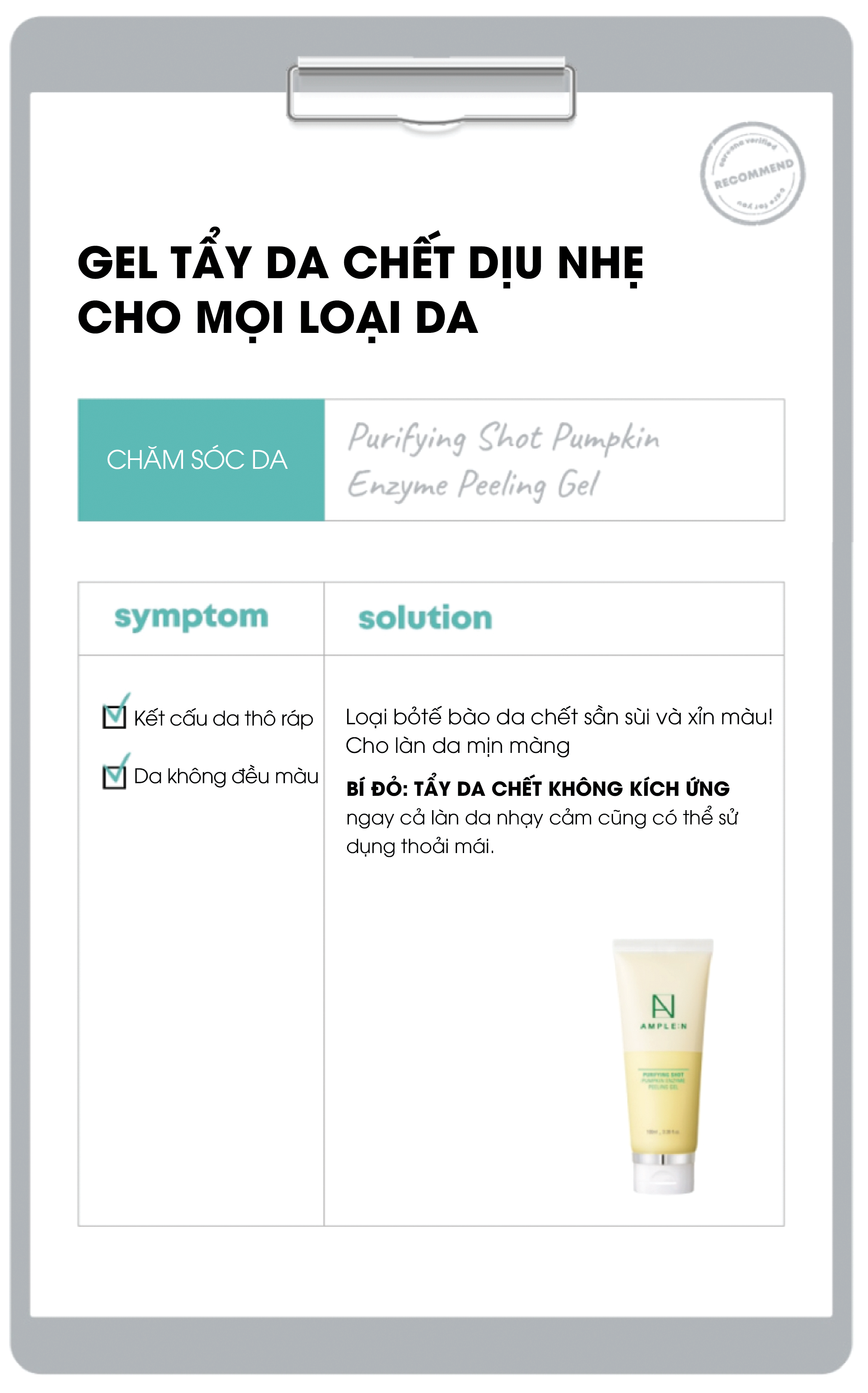 Mô tả Tẩy Tế Bào Chết Bí Ngô AMPLE:N Purifying Shot Pumpkin Enzyme Peeling Gel - 2