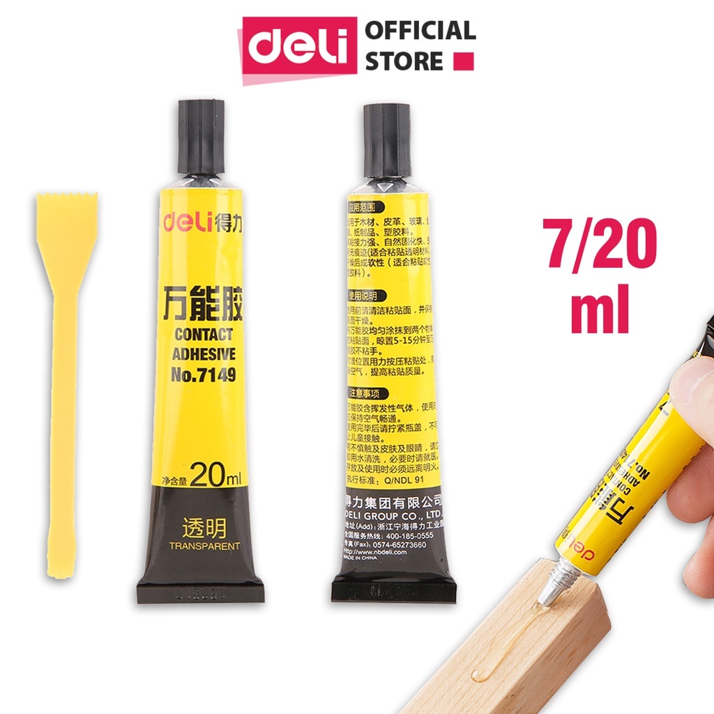 Mô tả Keo Siêu Dính Đa Năng Deli - 7ml/ 20ml - Phù Hợp Sửa Chữa, Ghép Nối - Có Thể Dán Trên Mọi Bề Mặt - 1
