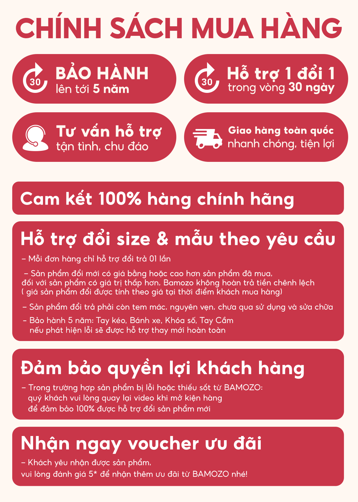 Mô tả Vali Kéo Du Lịch Bamozo Nancy Size 20/24/28 Nhựa PP Cao Cấp Chống Vỡ - Bảo Hành 5 Năm. - 6