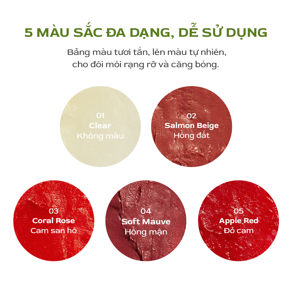 Mô tả Nacific Son dưỡng môi thuần chay Vegan Lip Glow 3.9g - 3