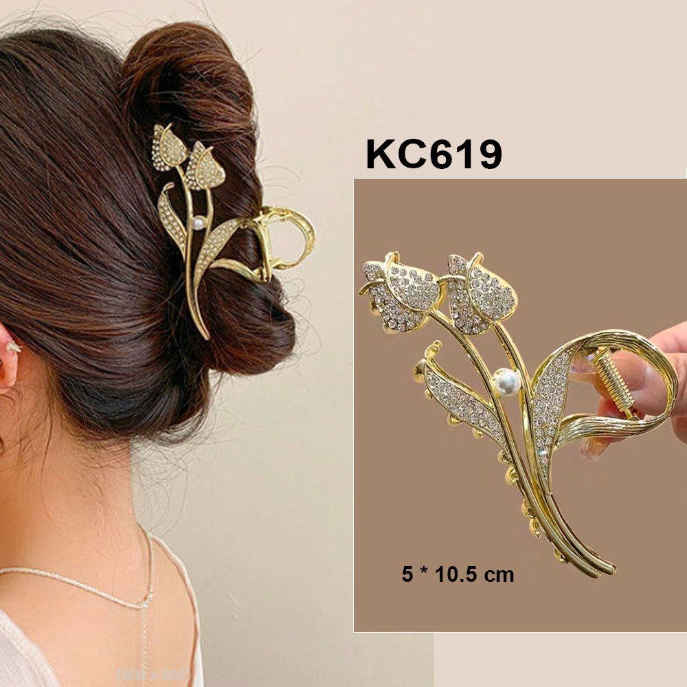 Mô tả GOTI - Phụ Kiện Tóc – Kẹp Tóc Kim Loại Hàn Quốc Cỡ Lớn Hottrend Kẹp Càng Cua Hoa Nơ Cho Nữ KC612 - 6