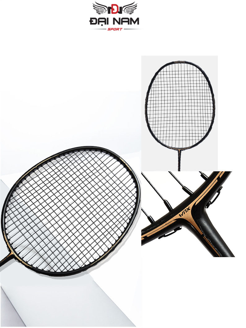 Mô tả Bộ 2 Vợt Cầu Lông Khung Carbon 710 Căng 11kg (24LBS) Đại Nam Sport + Tặng Túi Đựng Và 2 Quấn Cán - 5