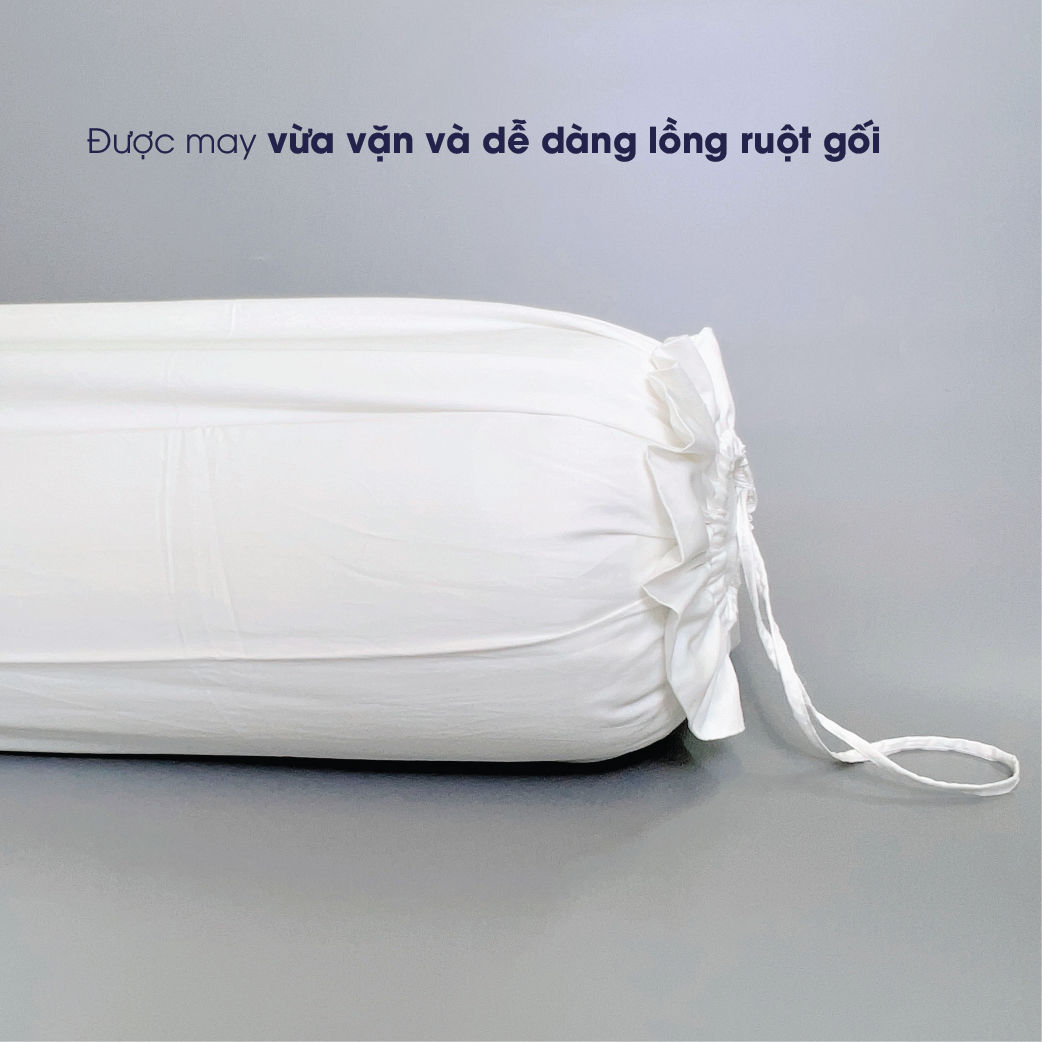 Mô tả Vỏ Gối Ôm trắng trơn 100% Cotton tự nhiên Changmi Bedding - 40x110 cm (1 chiếc) - 4