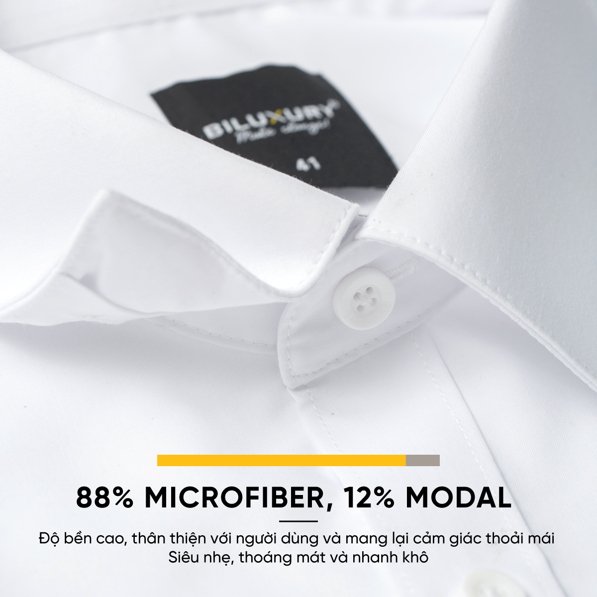 Mô tả Áo Sơ Mi Nam Biluxury, Sơ Mi Trắng Nam Dài Tay 7SMDB120TRK - 7SMDB121TRK - 7SMDB006TRK Vải Cao Cấp - 2