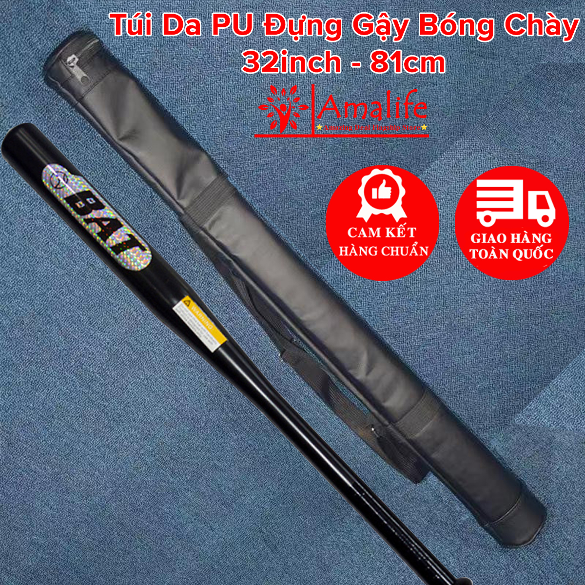 Mô tả Túi Đựng Gậy Bóng Chày Bằng Da PU Chống Trầy Xước, Túi Để Cần Câu Đồ Câu Cao Cấp Chính Hãng Amalife - 1