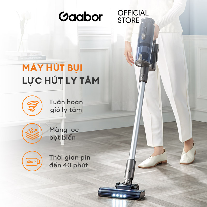 Mô tả Máy hút bụi không dây lực hút li tâm GAABOR VCL10E-BK01A dòng DEEP SEA cao cấp, pin Lithium tháo rời - 1