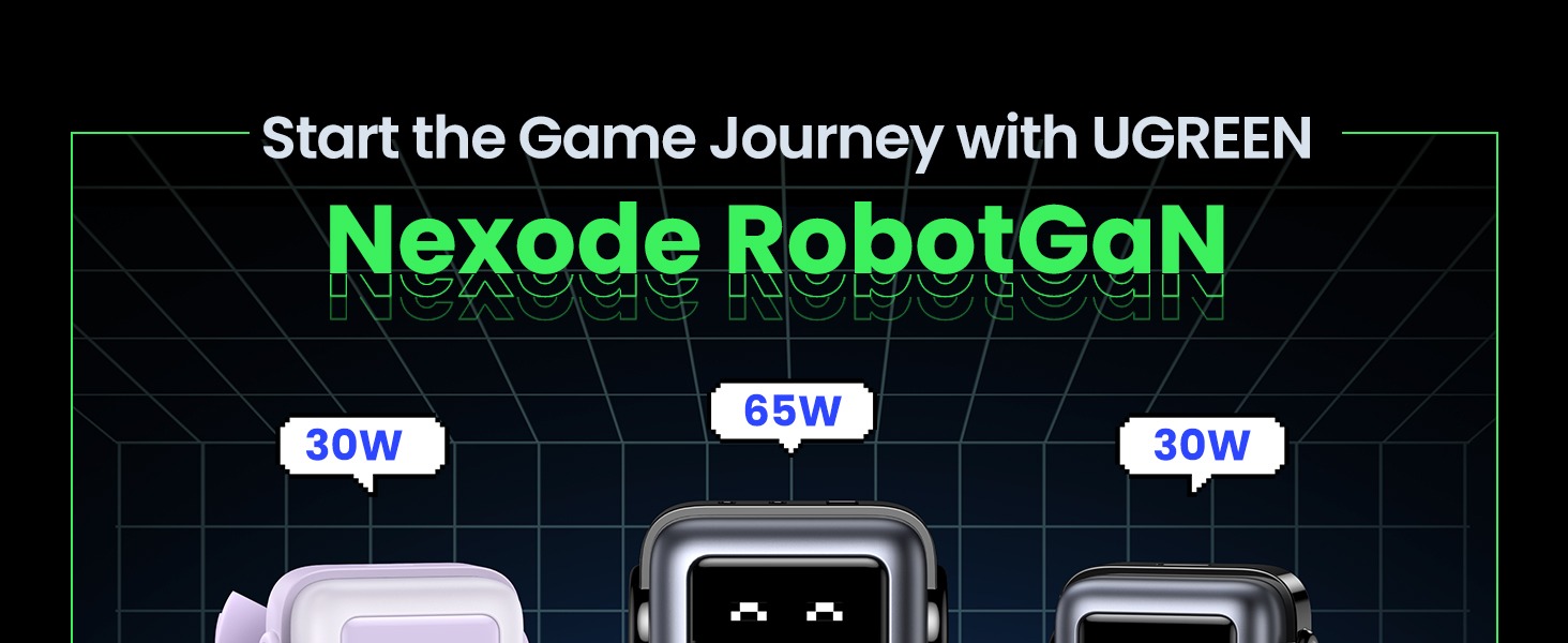 Bộ sạc nhanh Robot GaN Nexode 30W Ugreen CD359