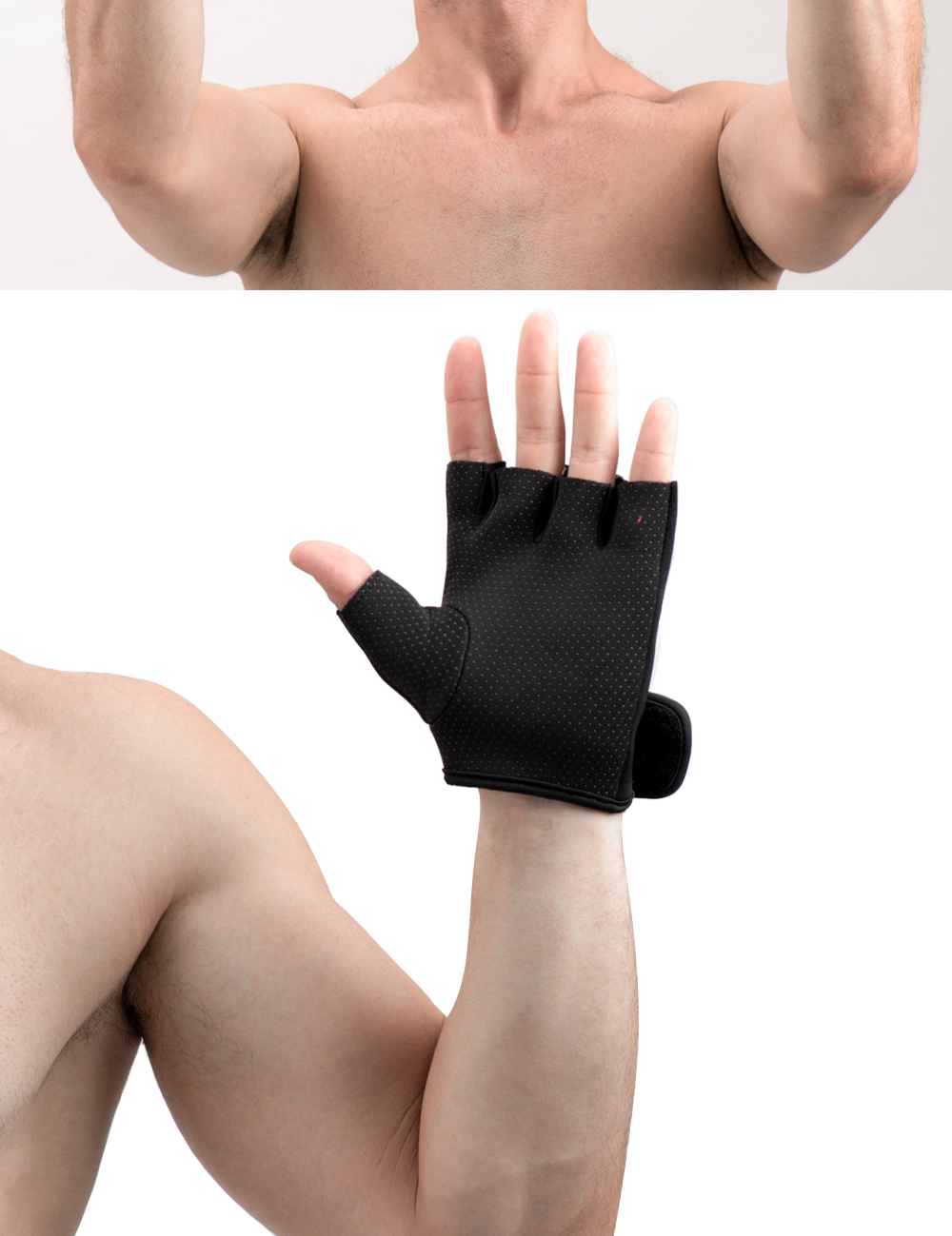 Mô tả Găng tay hở ngón, bao tay tập gym nam nữ GoodFit GF202G đệm silicone chống trượt, vải đục lỗ thoáng khí - 7
