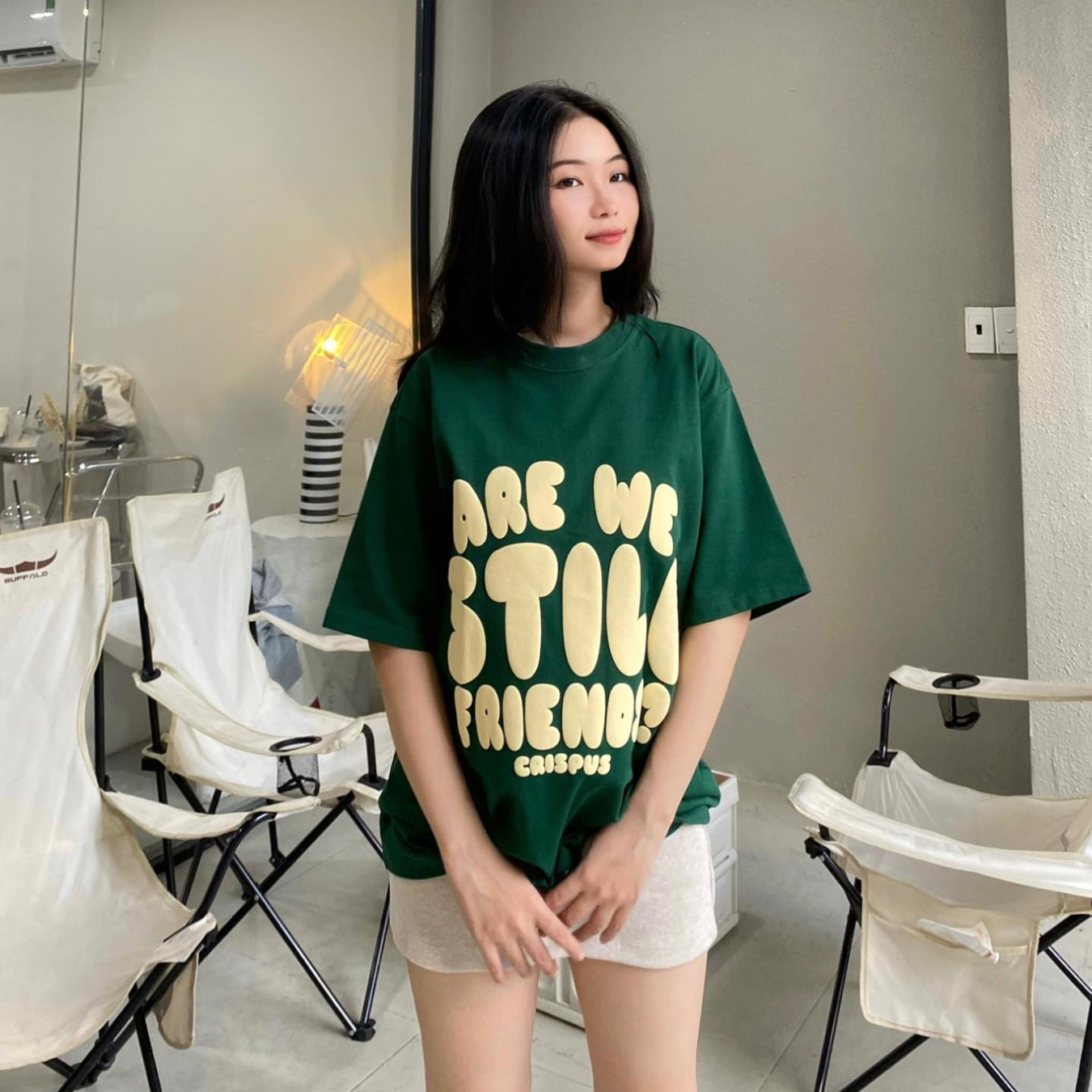 Mô tả Áo thun NELLY Cotton 260gsm Premium - Are We Still Friends Tay Lỡ Form Rộng Nam Nữ - 7