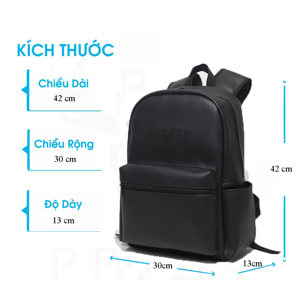 Mô tả Balo Da Nam Nữ Cao Cấp Chống Thấm Nước Basic New Original Backpack HARAS HR341 - 1
