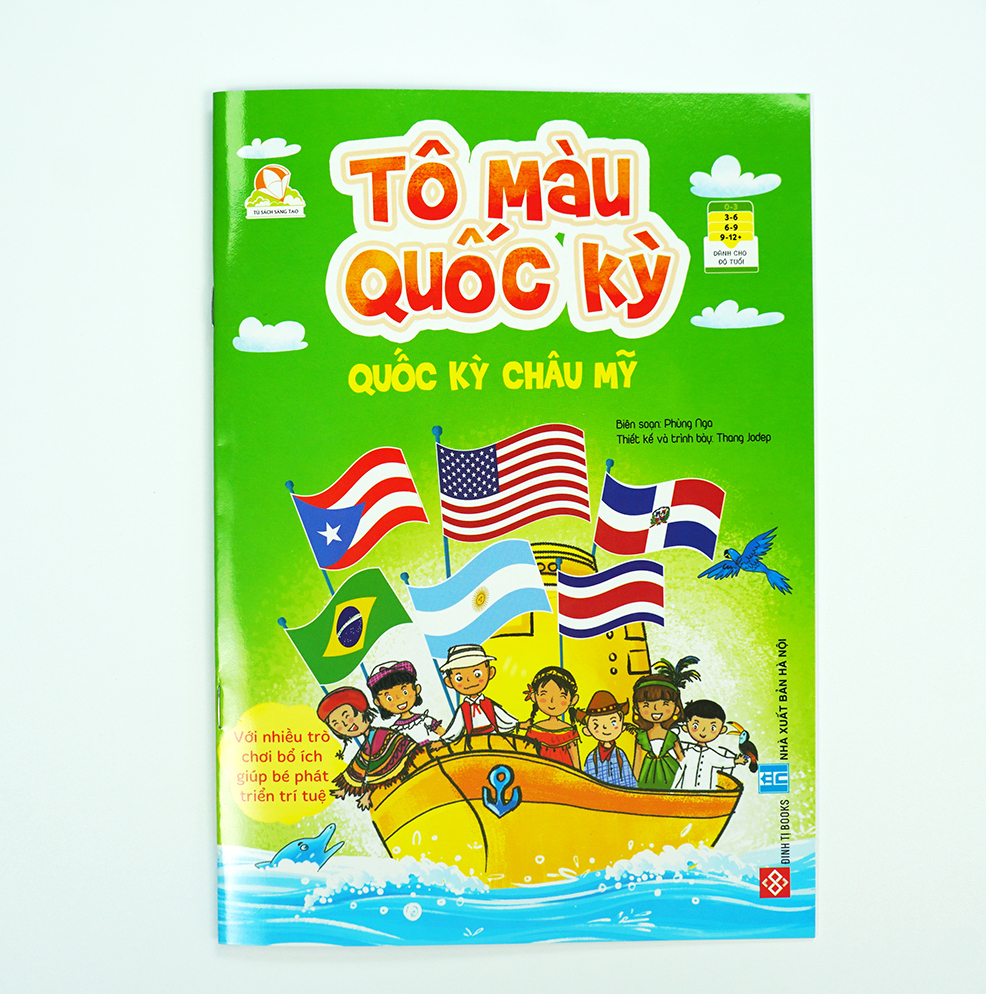 Mô tả Sách - Tô Màu Quốc Kỳ Lá Cờ Các Nước Bộ 3 Cuốn - Với Nhiều Trò Chơi Giúp Bé Phát Triển Trí Tuệ - 1