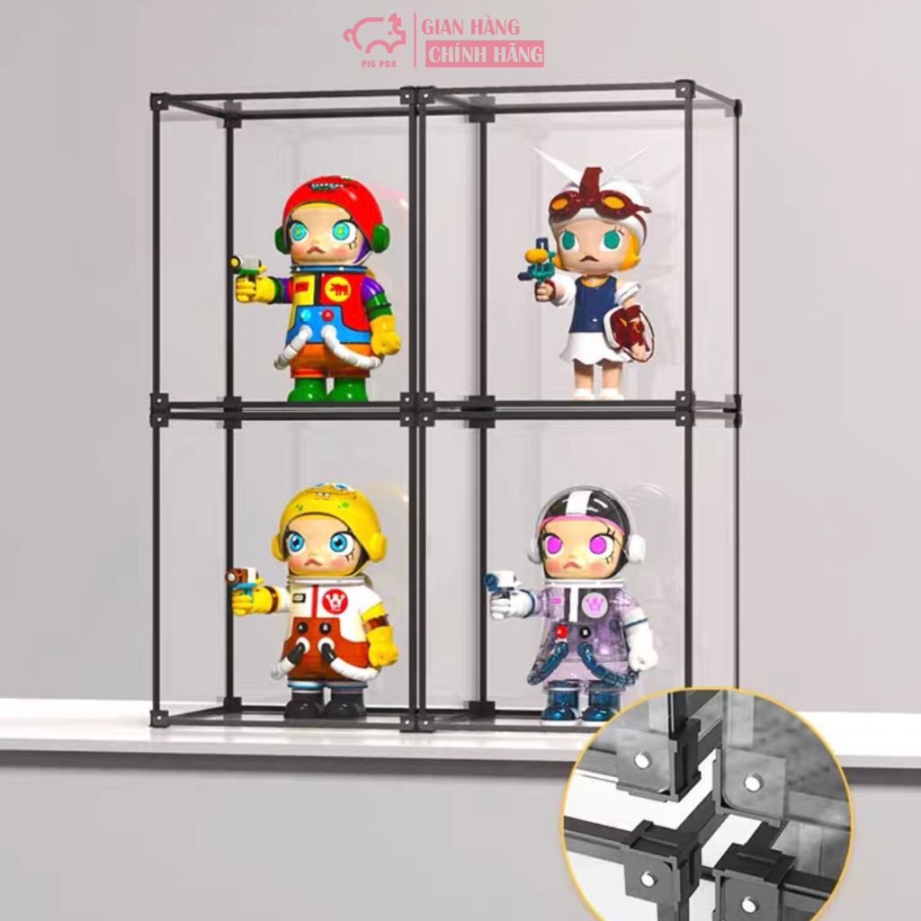 Mô tả Hộp Đựng Trưng Bày Mô Hình, Figure, Búp Bê Bằng Acrylic Trong Suốt 6 mặt size lớn - 1