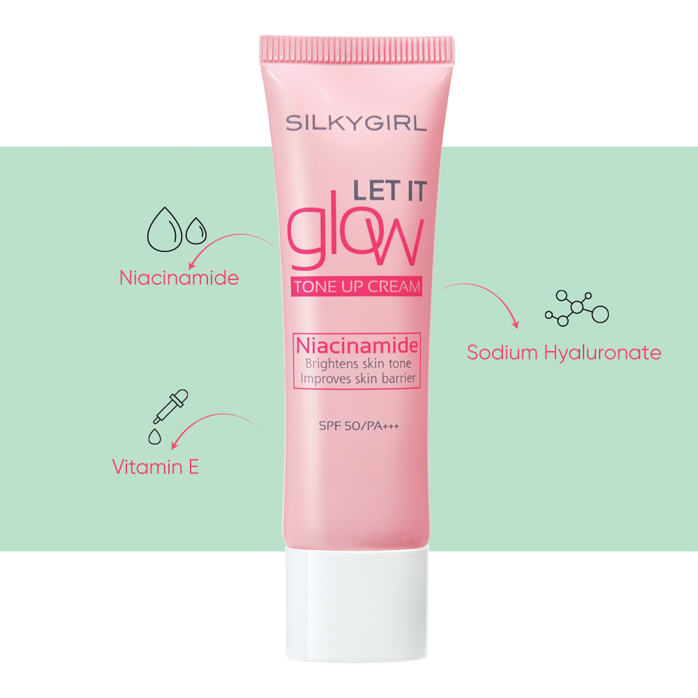 Mô tả Kem Lót Nâng Tông Silkygirl Let It Glow Tone Up Cream SPF 50/PA+++ 25ML - 1