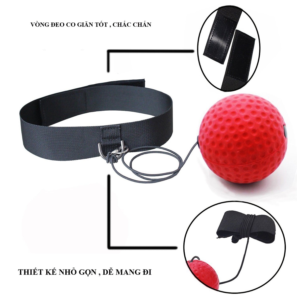Mô tả Bóng Đấm Tập Phản Xạ Treo Đầu Cao Cấp Đại Nam Sport - 2