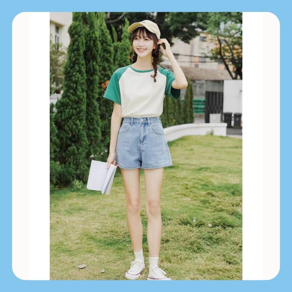 Mô tả Quần short jean nữ Chollima QS007 Basic dễ phối đồ phong cách hàn quốc trẻ trung năng động - 6