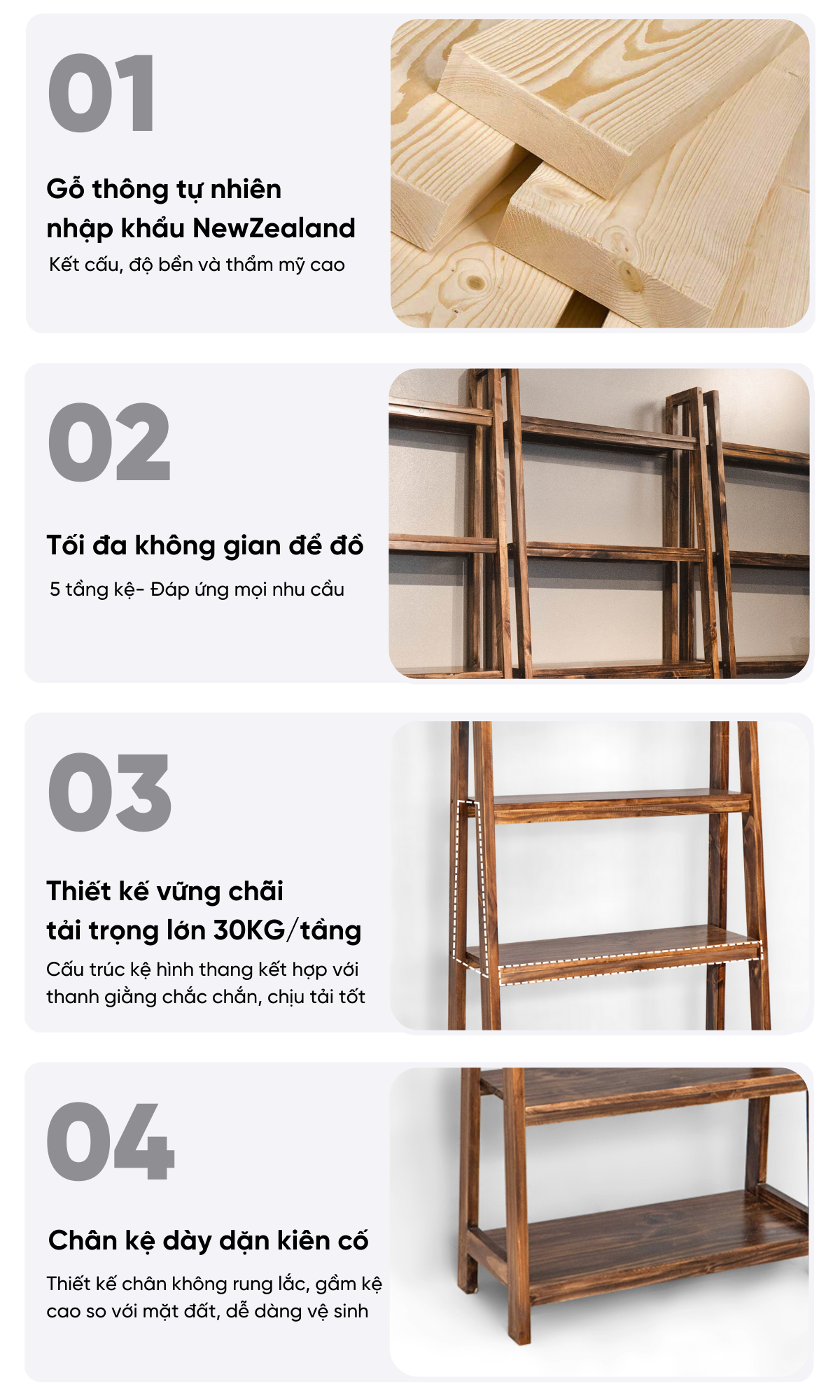 Kệ sách chắc chắn cho cửa hàng