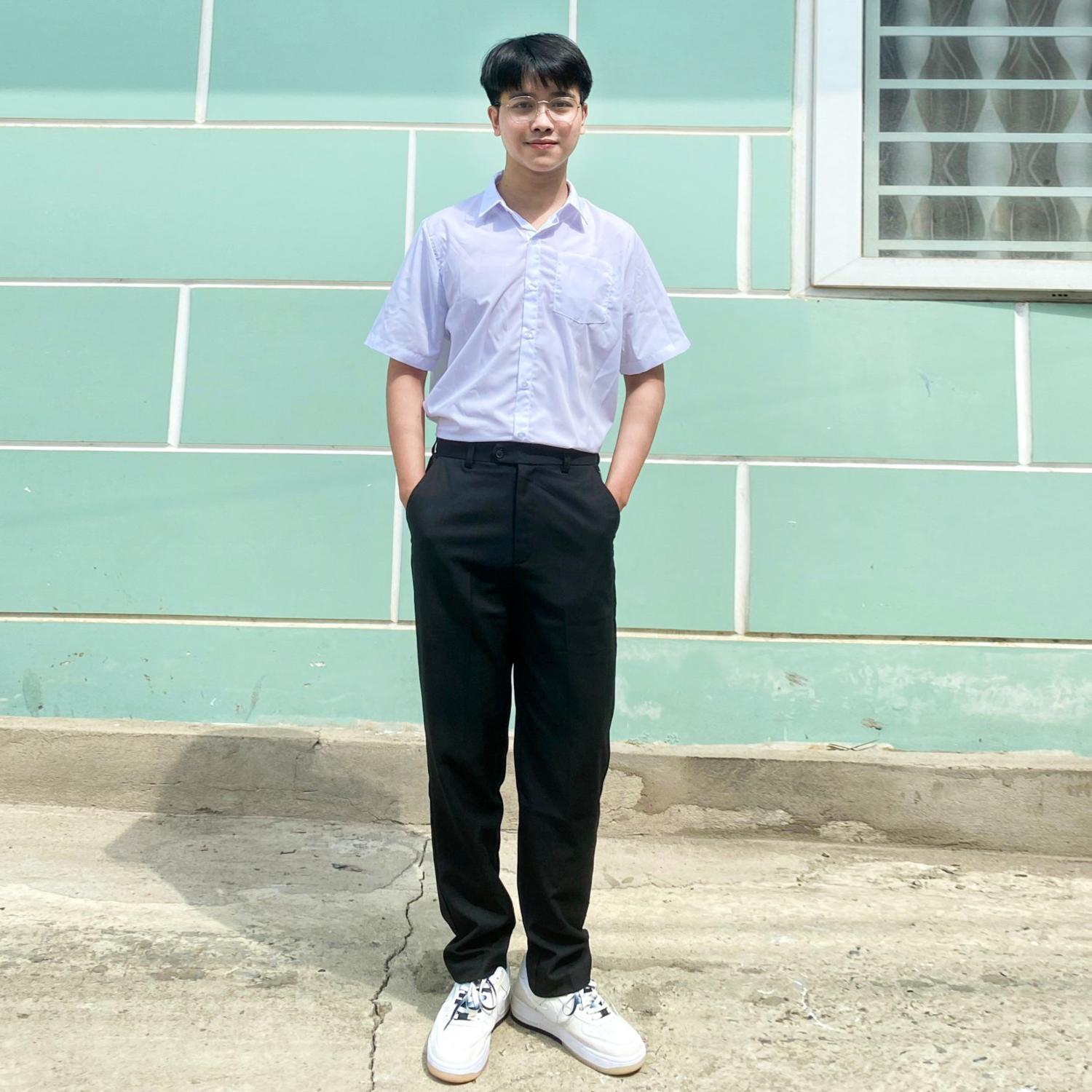 Mô tả Quần tây đi học nam cấp 2 màu xanh đen, màu đen cao cấp ống suông thời trang Jadiny - 6