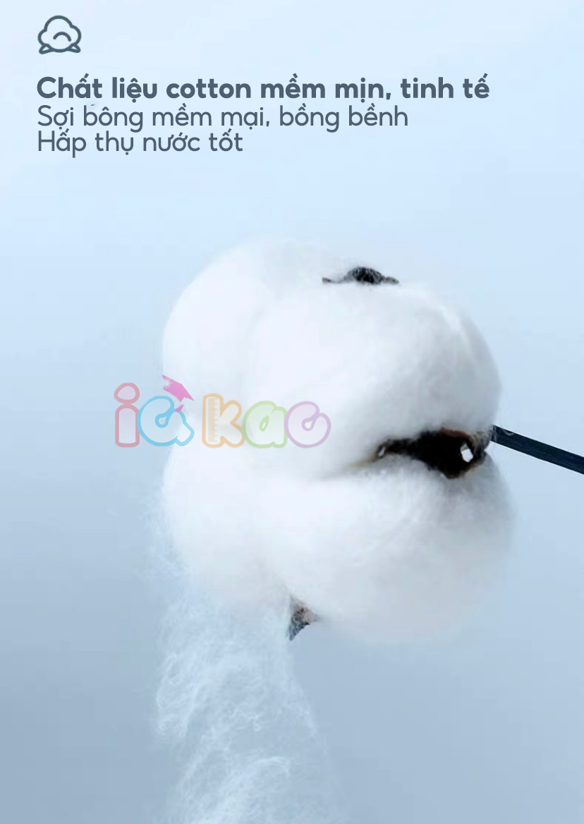 Mô tả Tăm Bông Kháng Khuẩn V-Coool Cho Trẻ Sơ Sinh – An Toàn, 2 Đầu Mềm Mại, Không Xơ, Hộp 200 Chiếc Tiện Lợi IQKAO - 2