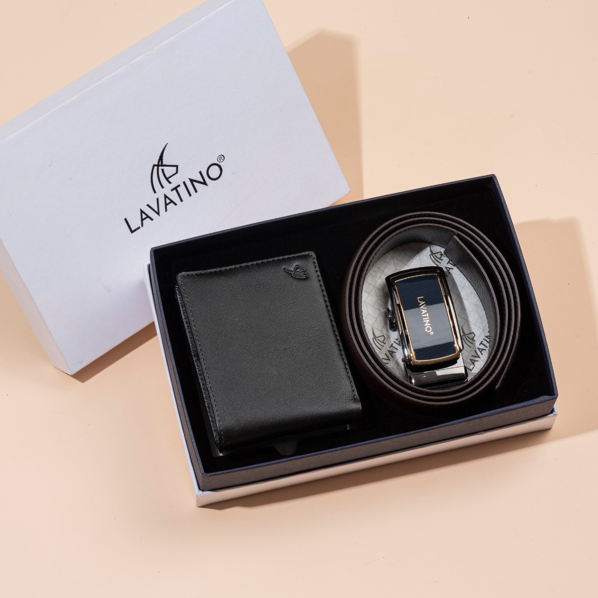 Mô tả Set Ví Thắt Lưng Da Nam Fullbox Chính Hãng Lavatino  WB04-TIMELESS04 - 1