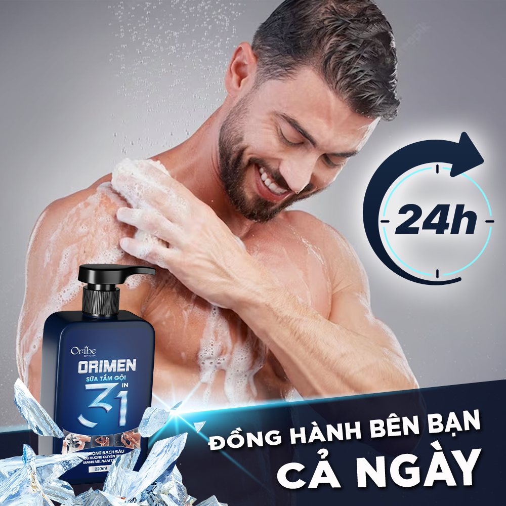 Mô tả Sữa tắm gội nam 3in1 hương nước hoa cao cấp Orimen 220ml - 4