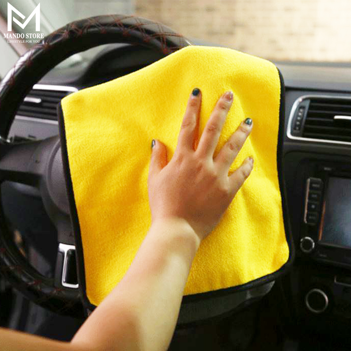 Mô tả Khăn Lau Đa Năng Siêu Thấm 30*30cm Sợi Microfiber Dày Dặn Chuyên Dùng Cho Xe Ô Tô Xe Tải Lau Đồ Dùng Chính Hãng Amalife - 8