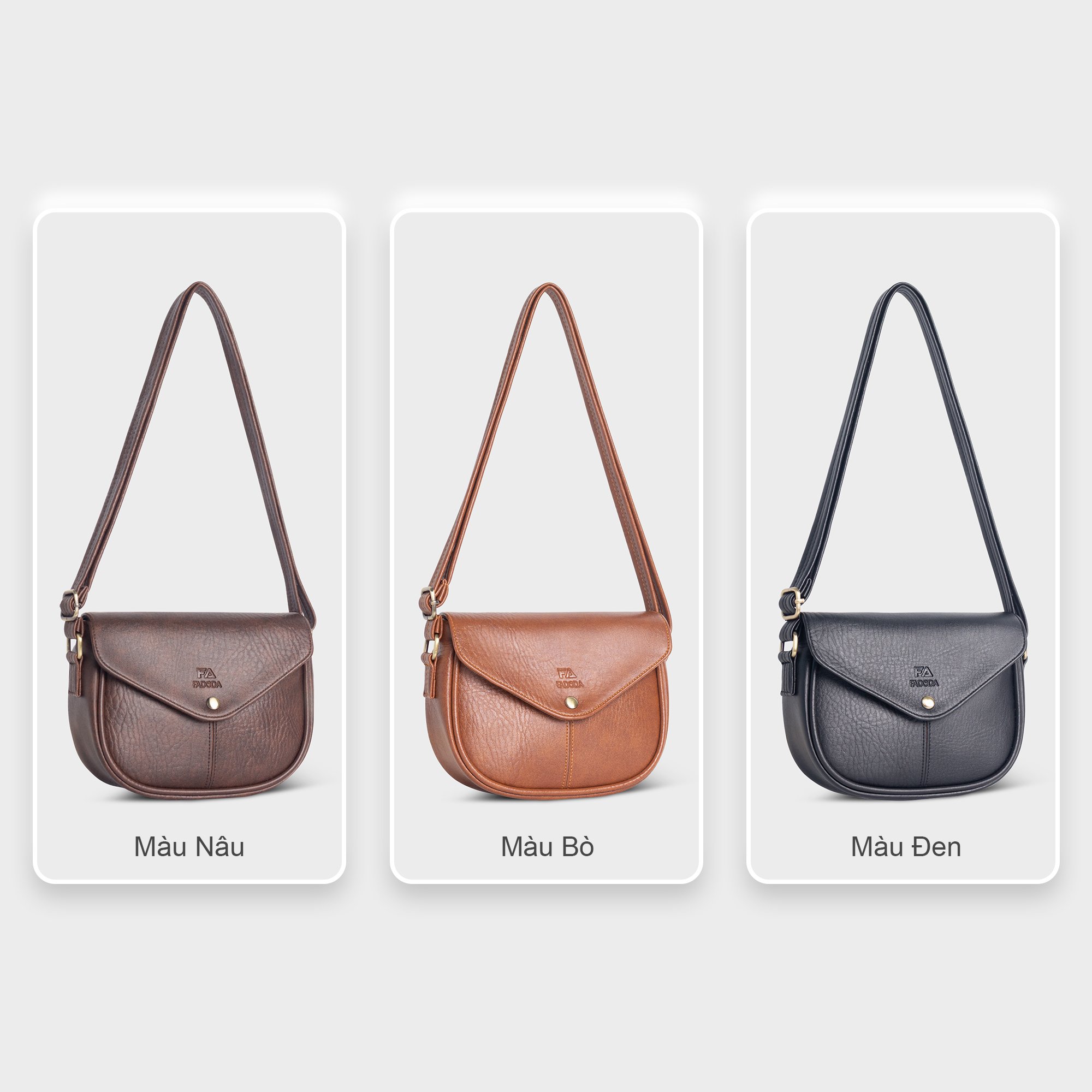 Mô tả Túi đeo chéo nữ nhiều ngăn FADODA FN19 hình bán nguyệt - 8