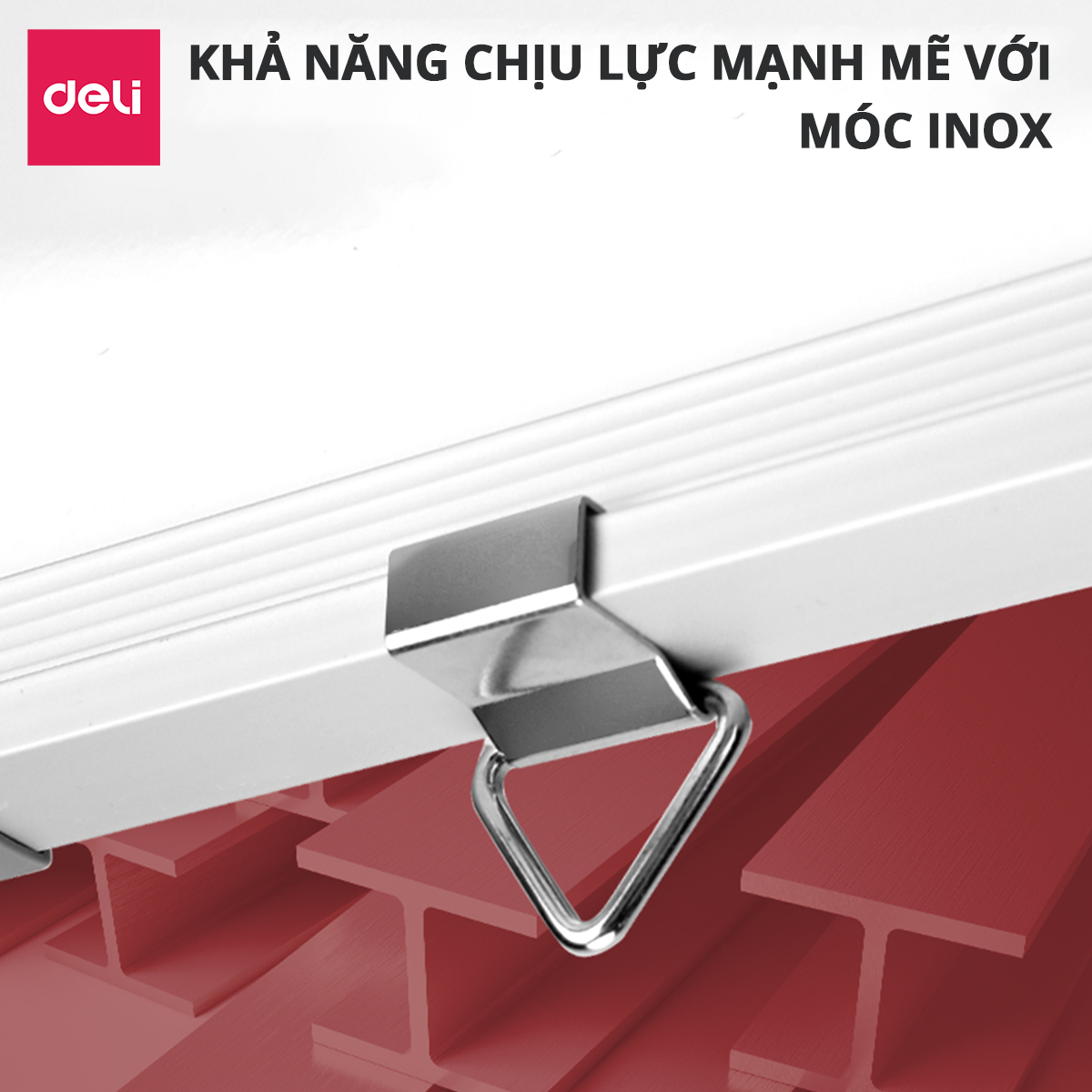 Mô tả Bảng Từ Trắng DELI Kích Thước 120x90 cm Bảng Mica Từ Tính Nam Châm Bảng Fooc Trắng, Móc Treo Tường - 8